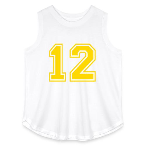 Number 12 in a classic athletic collegiate font - Women's Curvy Relaxed Tank Top