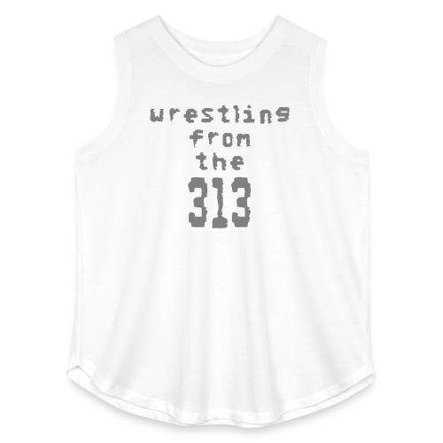 Wrestling from the 313 (Grey) - Women's Curvy Relaxed Tank Top