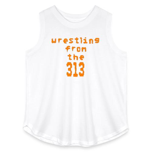 Wrestling from the 313 (orange) - Women's Curvy Relaxed Tank Top