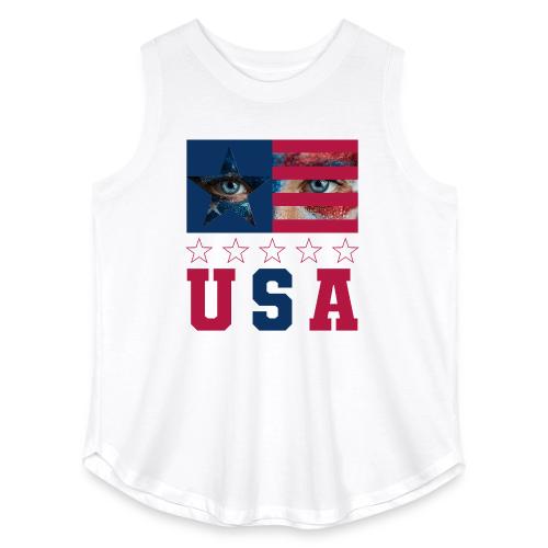 Stars and Vision USA - Women's Curvy Relaxed Tank Top