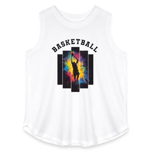 Basketball Slam Dunk Splash Design - Women's Curvy Relaxed Tank Top