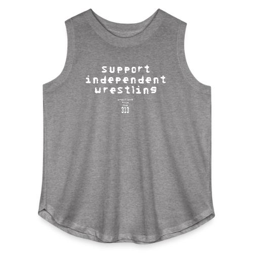 Support independent wrestling - Women's Curvy Relaxed Tank Top