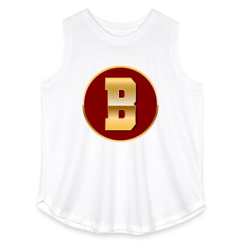 Letter B – Capital Varsity Alphabet Monogram - Women's Curvy Relaxed Tank Top
