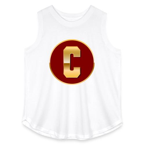 Letter C – Capital Varsity Alphabet Monogram - Women's Curvy Relaxed Tank Top