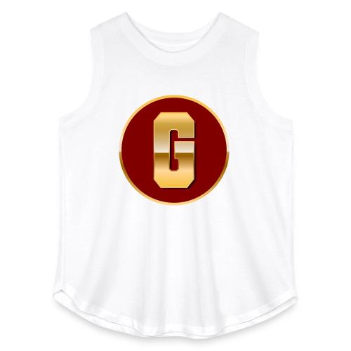Letter G – Capital Varsity Alphabet Monogram - Women's Curvy Relaxed Tank Top