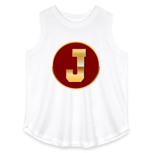 Letter J – Capital Varsity Alphabet Monogram - Women's Curvy Relaxed Tank Top