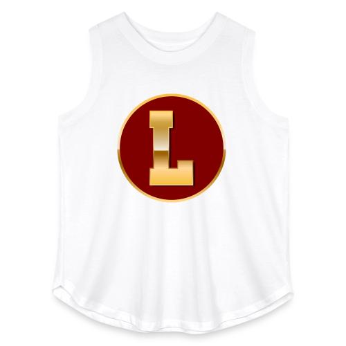 Letter L – Capital Varsity Alphabet Monogram - Women's Curvy Relaxed Tank Top