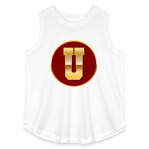 Letter U – Capital Varsity Alphabet Monogram - Women's Curvy Relaxed Tank Top