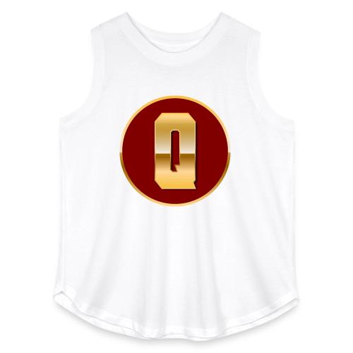 Letter Q – Capital Varsity Alphabet Monogram - Women's Curvy Relaxed Tank Top