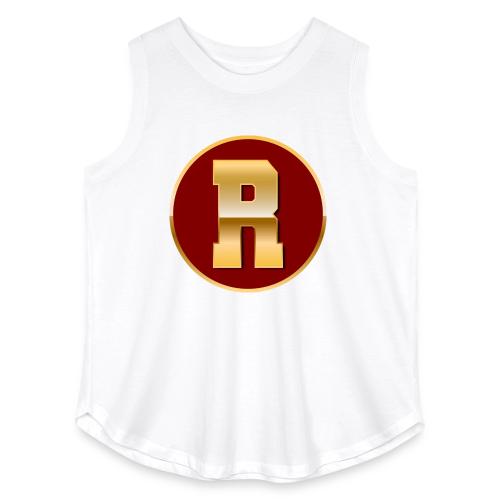 Letter R – Capital Varsity Alphabet Monogram - Women's Curvy Relaxed Tank Top