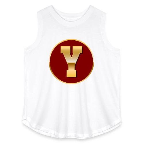 Letter Y – Capital Varsity Alphabet Monogram - Women's Curvy Relaxed Tank Top