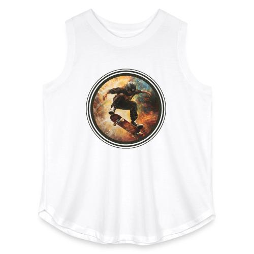 Skateboarding Flow - Women's Curvy Relaxed Tank Top