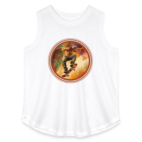 Skateboarding Mode On - Women's Curvy Relaxed Tank Top