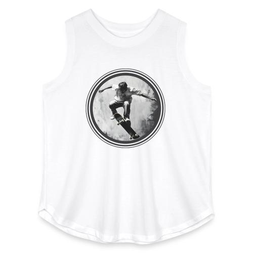 Skateboarding Vibes Only - Women's Curvy Relaxed Tank Top