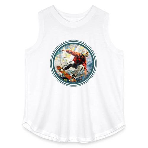 Skateboarding Fuel - Women's Curvy Relaxed Tank Top