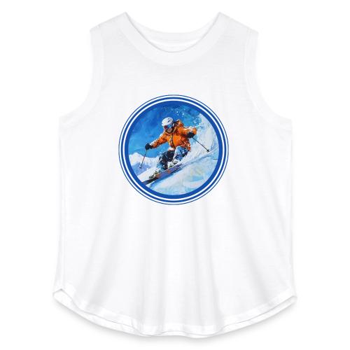 Skiing: On the Edge - Women's Curvy Relaxed Tank Top