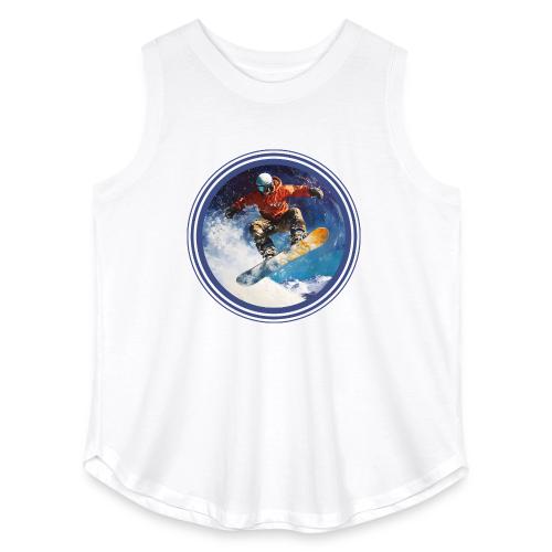 Snowboarding Rush - Women's Curvy Relaxed Tank Top