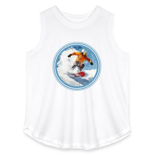 Snowboarding Edge - Women's Curvy Relaxed Tank Top