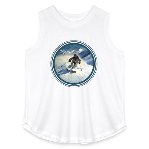 Skiing Power Moves - Women's Curvy Relaxed Tank Top
