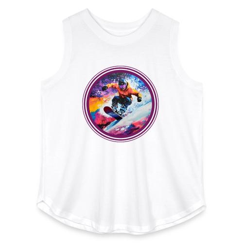 Snowboarding Spirit - Women's Curvy Relaxed Tank Top