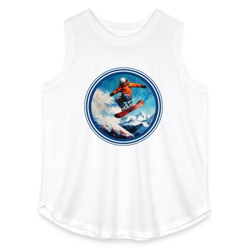 Snowboarding Vibes - Women's Curvy Relaxed Tank Top