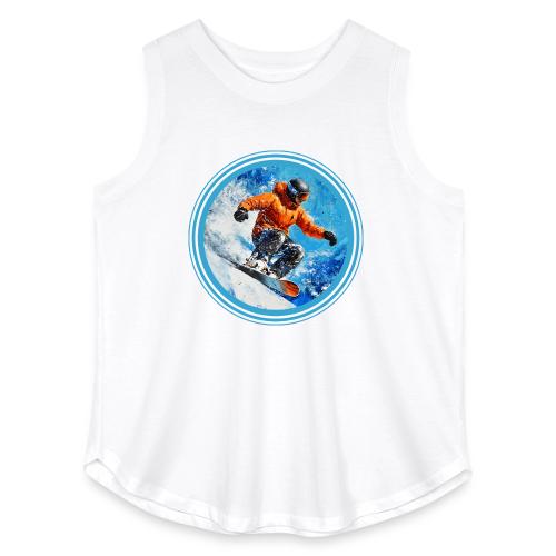 Snowboarding Motion - Women's Curvy Relaxed Tank Top