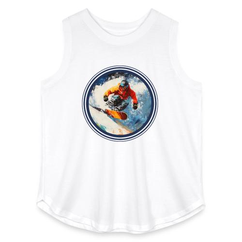 Snowboarding Rebel - Women's Curvy Relaxed Tank Top