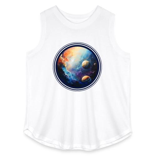 Nebula of Planets - Women's Curvy Relaxed Tank Top