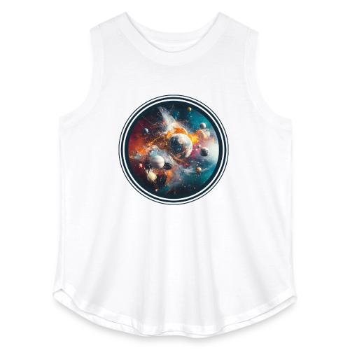 Planets in Acrylic Dreams - Women's Curvy Relaxed Tank Top