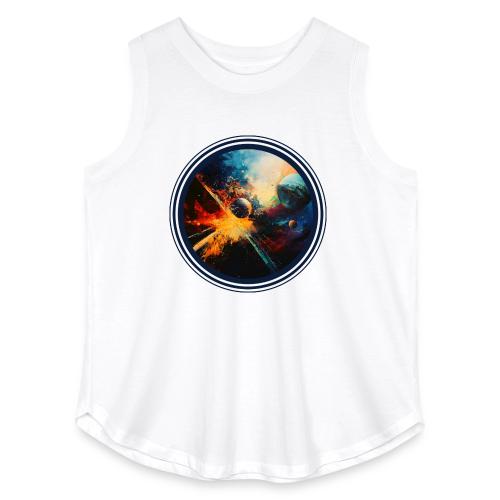 Planets in Turmoil - Women's Curvy Relaxed Tank Top