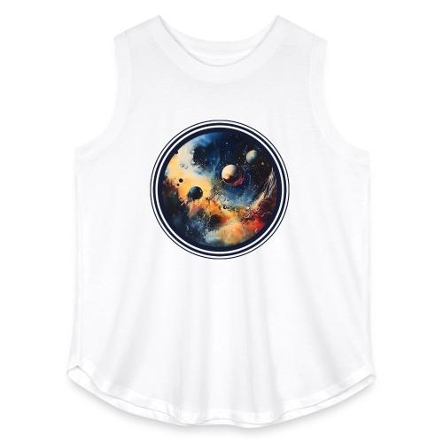 Chaotic Color Planets - Women's Curvy Relaxed Tank Top
