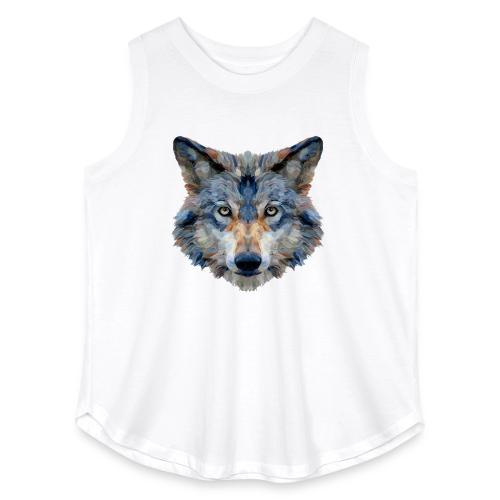 Wolf: Chromatic Wild Gaze - Women's Curvy Relaxed Tank Top