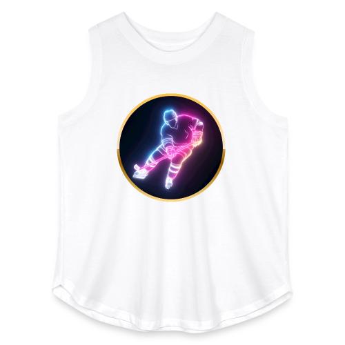 Hockey: Neon Ice Striker - Women's Curvy Relaxed Tank Top