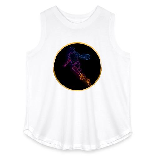 Basketball: Neon Jump Shot - Women's Curvy Relaxed Tank Top