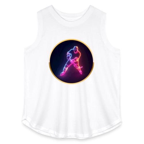 Hockey: Neon Ice Strike - Women's Curvy Relaxed Tank Top