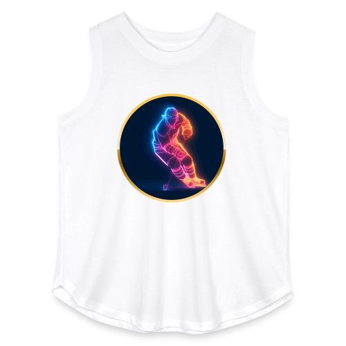 Hockey: Neon Hockey Sketch - Women's Curvy Relaxed Tank Top