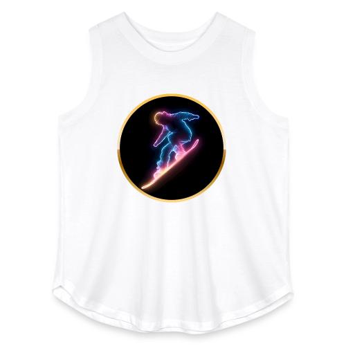 Snowboarding: Neon Snow Drift - Women's Curvy Relaxed Tank Top