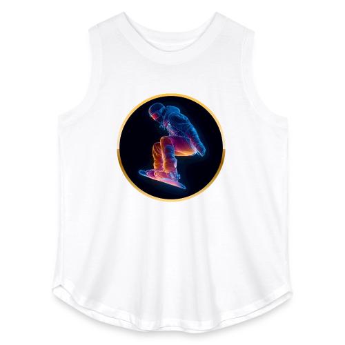Snowboarding: Arctic Neon Leap - Women's Curvy Relaxed Tank Top