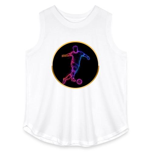 Neon Soccer Flow - Women's Curvy Relaxed Tank Top