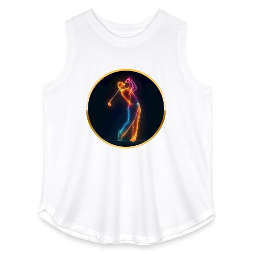 Neon Golf Motion - Women's Curvy Relaxed Tank Top