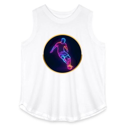 Soccer: Neon Golden Goal - Women's Curvy Relaxed Tank Top