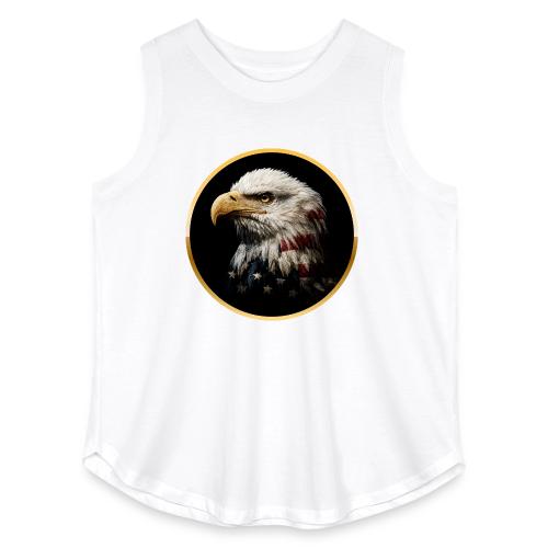 America: Golden Freedom Crest - Women's Curvy Relaxed Tank Top