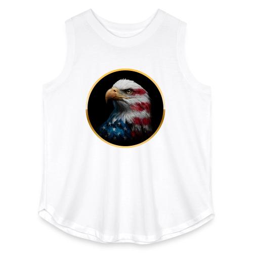 USA: Liberty Emblem - Women's Curvy Relaxed Tank Top