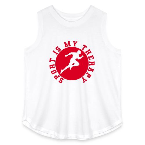 Sport Is My Therapy – Running Motivation Badge - Women's Curvy Relaxed Tank Top