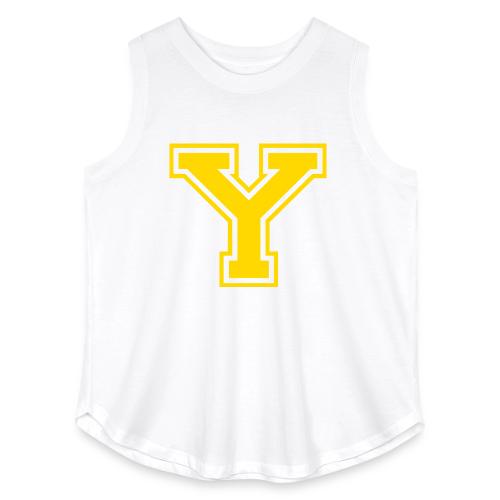 Letter Y – Capital Athletic Alphabet Monogram - Women's Curvy Relaxed Tank Top