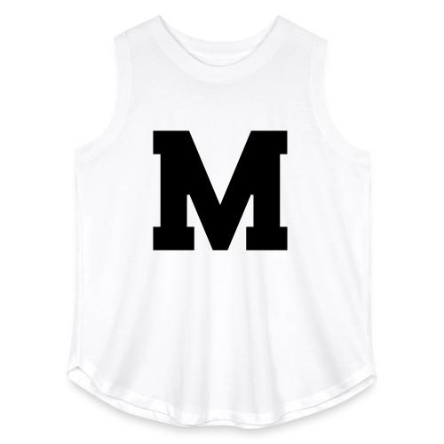 Varsity Letter M Collegiate Alphabet Art - Women's Curvy Relaxed Tank Top