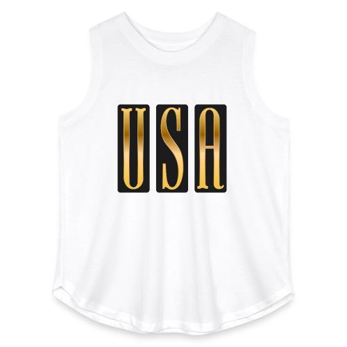 USA Gold Monolith - Women's Curvy Relaxed Tank Top