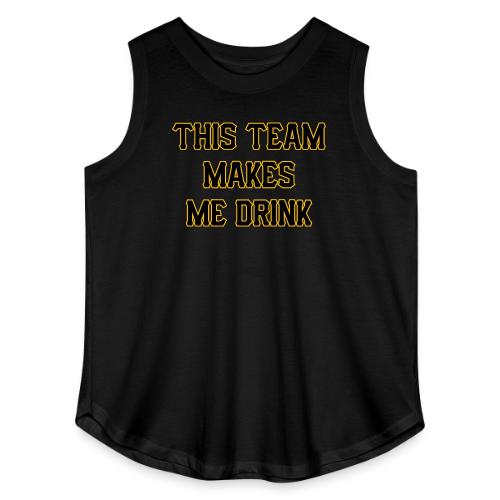This Team Makes Me Drink (Baseball) - Women's Curvy Relaxed Tank Top