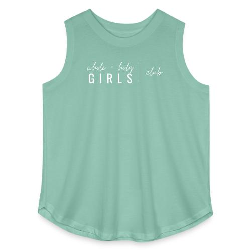 WHGC (White) - Women's Curvy Relaxed Tank Top
