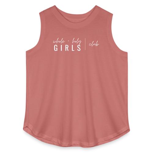 WHGC (White) - Women's Curvy Relaxed Tank Top